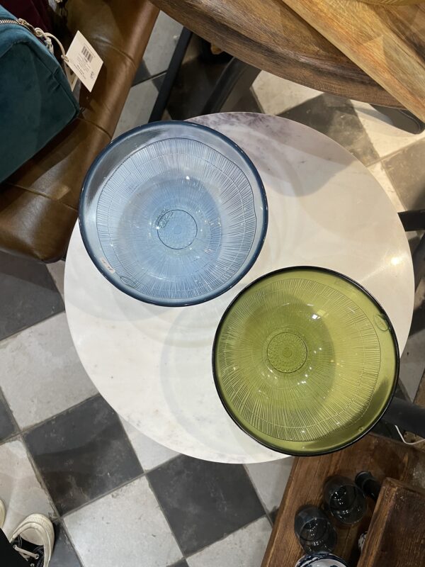 Recycled Glass Bowl Blue - Image 4