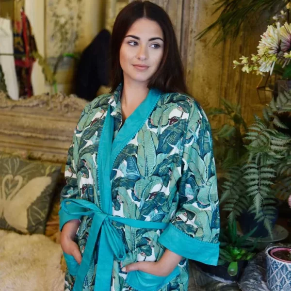 Green Leaf Dressing Gown