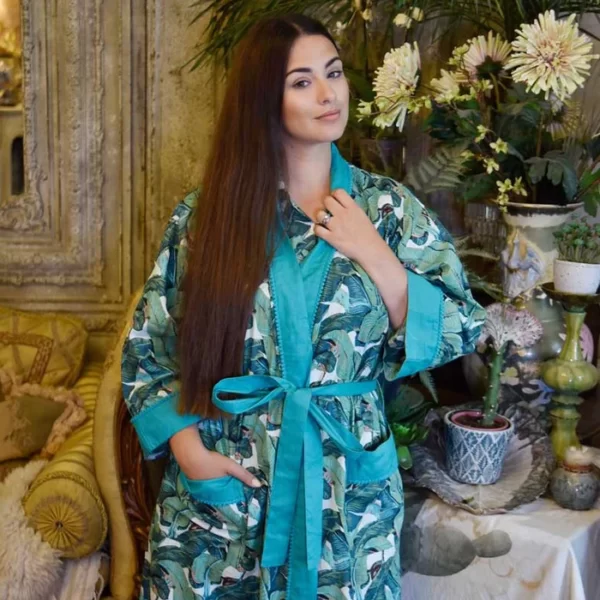 Green Leaf Dressing Gown - Image 2