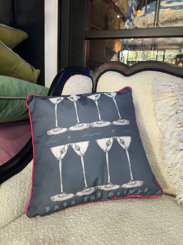The Hambridge Artist Cushion - Olives - Image 2