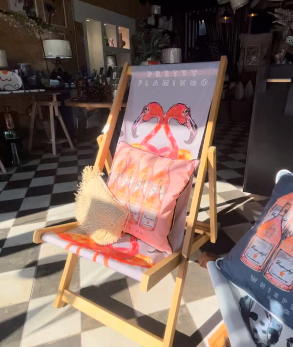 The Hambridge Artist Deckchair - Flamingo