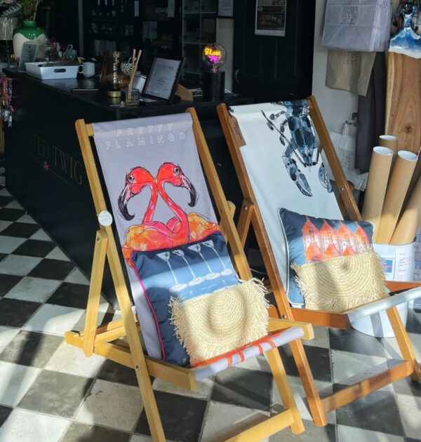 The Hambridge Artist Deckchair -Lobster - Image 2
