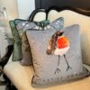 The Hambridge Artist Cushion - Robins