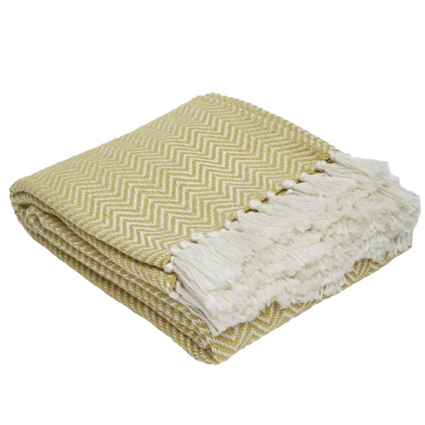 Weaver Green Gooseberry Herringbone Blanket - Image 2
