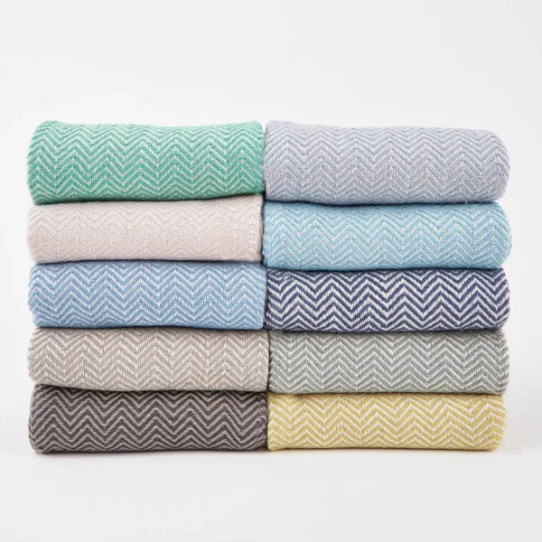Weaver Green Gooseberry Herringbone Blanket - Image 4