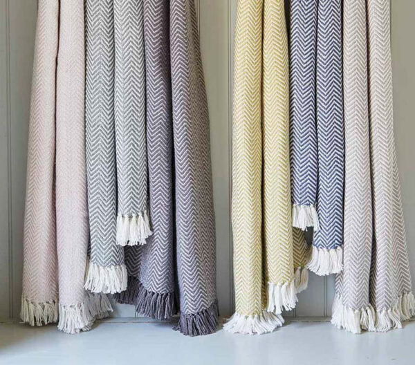 Weaver Green Gooseberry Herringbone Blanket - Image 5